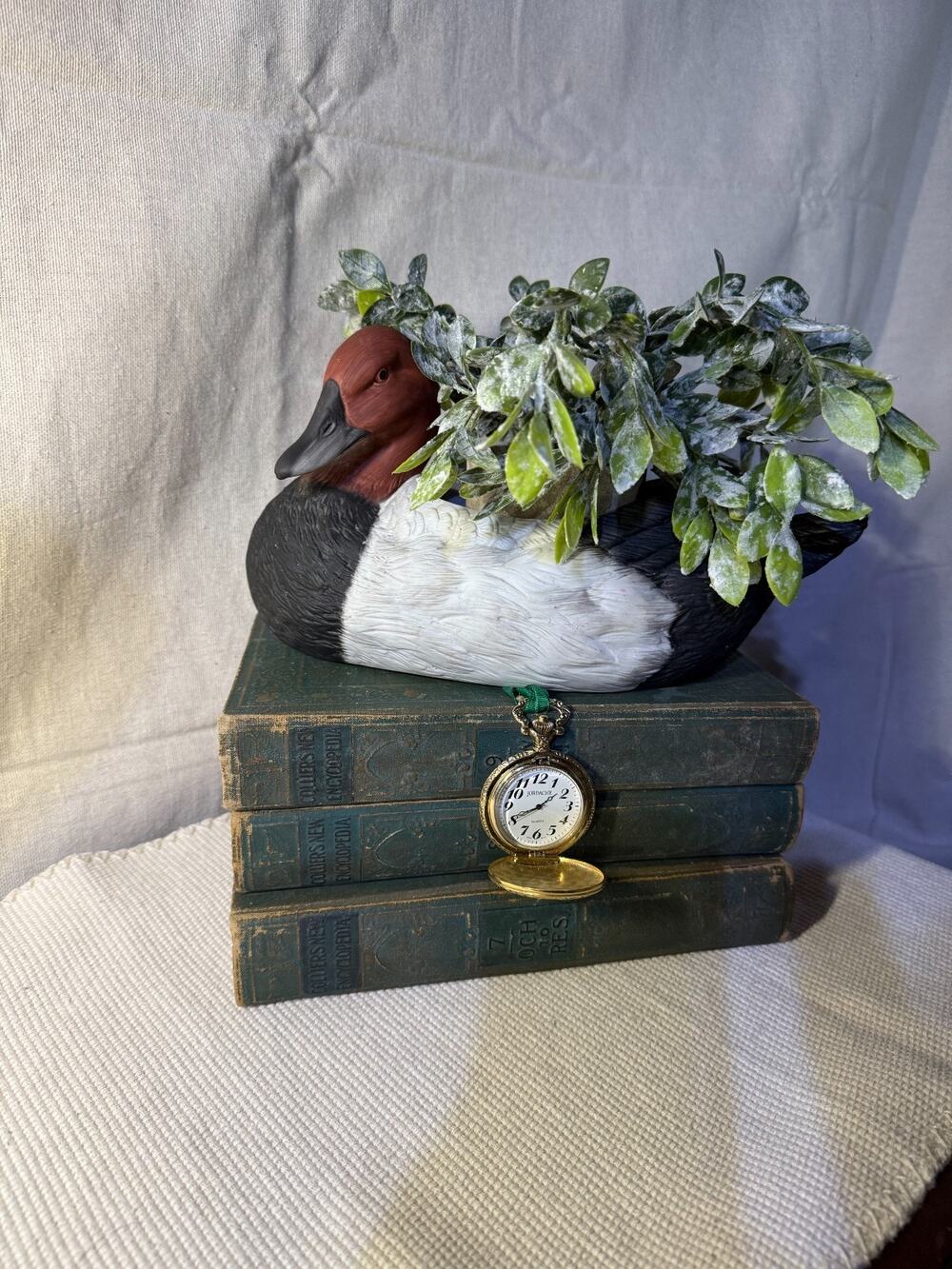 Ceramic Duck Red Head Planter, Cottage Core, Grandpa Core, cabin Decor